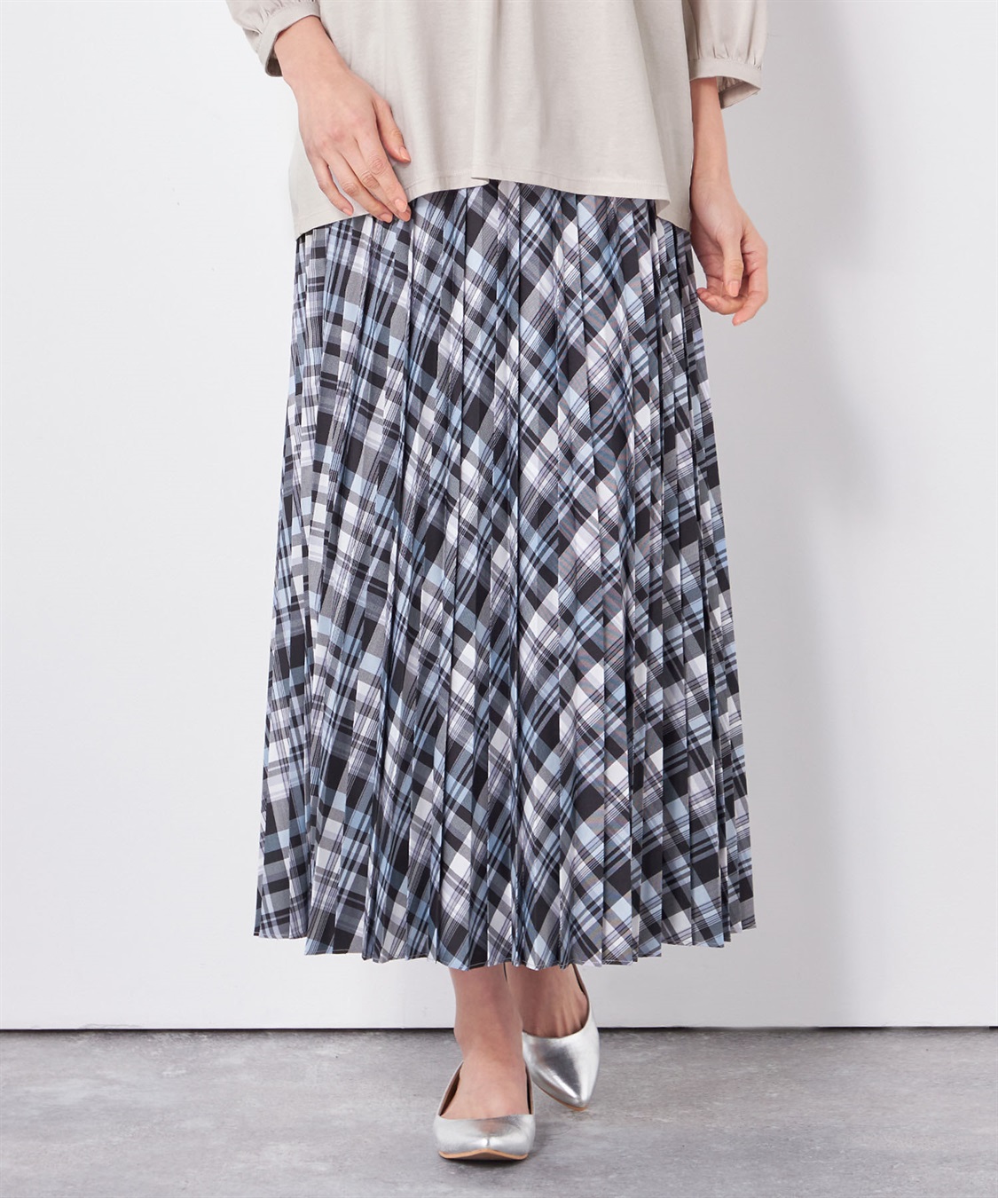 A/C DESIGN BY ALPHA CUBIC チェックプリーツスカート_sub_1
