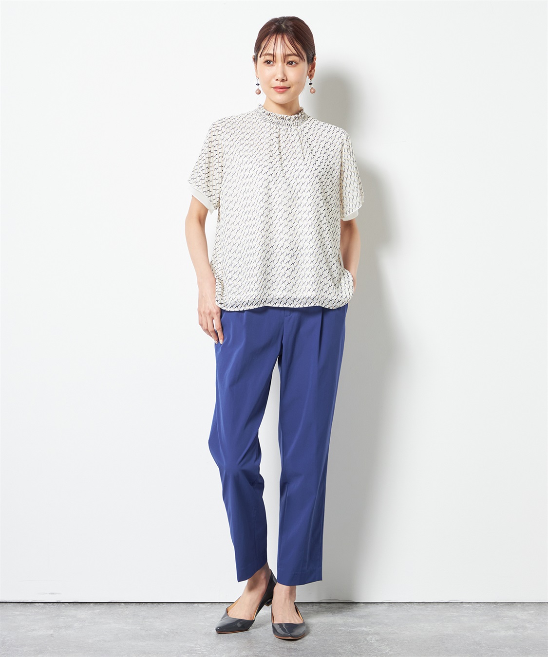 A/C DESIGN BY ALPHA CUBIC ストレッチナイロンテーパードカラーパンツ_sub_9