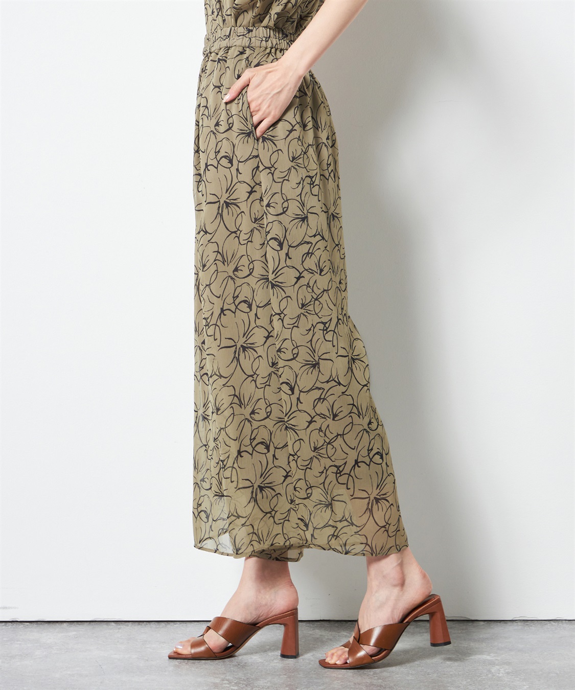 A/C DESIGN BY ALPHA CUBIC リーフ柄パンツ_sub_2