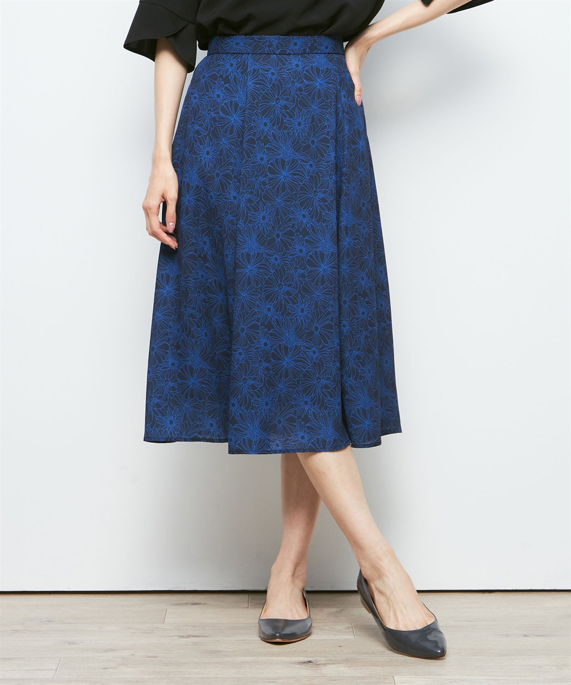 A/C DESIGN BY ALPHA CUBIC ジョーゼットプリーツスカート_sub_1