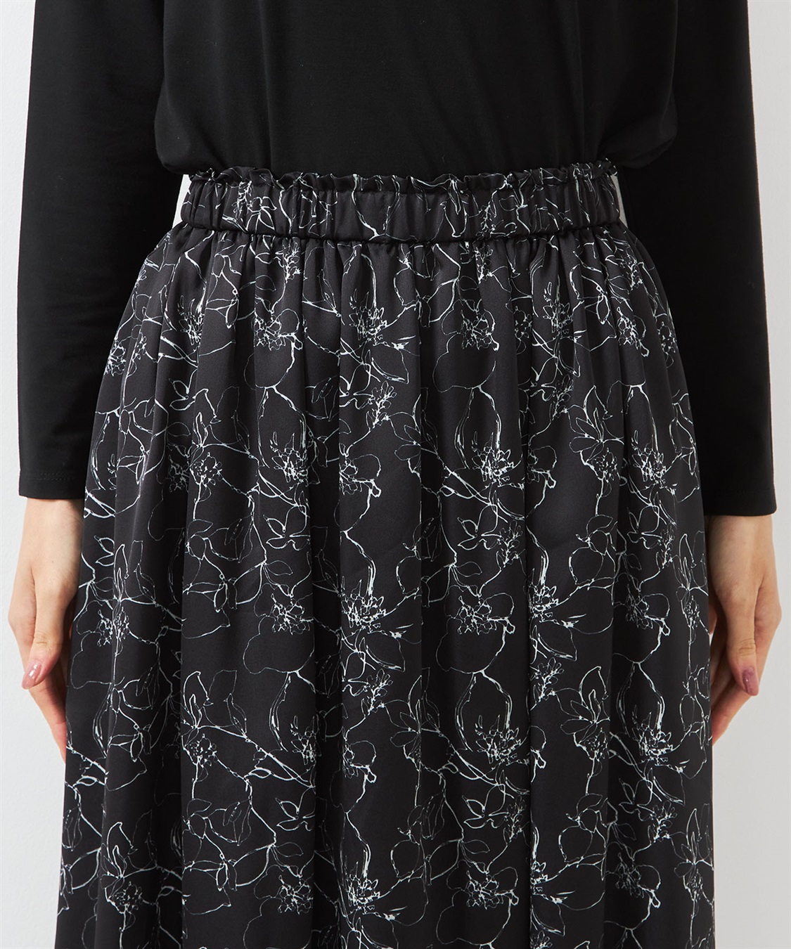 A/C DESIGN BY ALPHA CUBIC プリントギャザースカート_sub_3