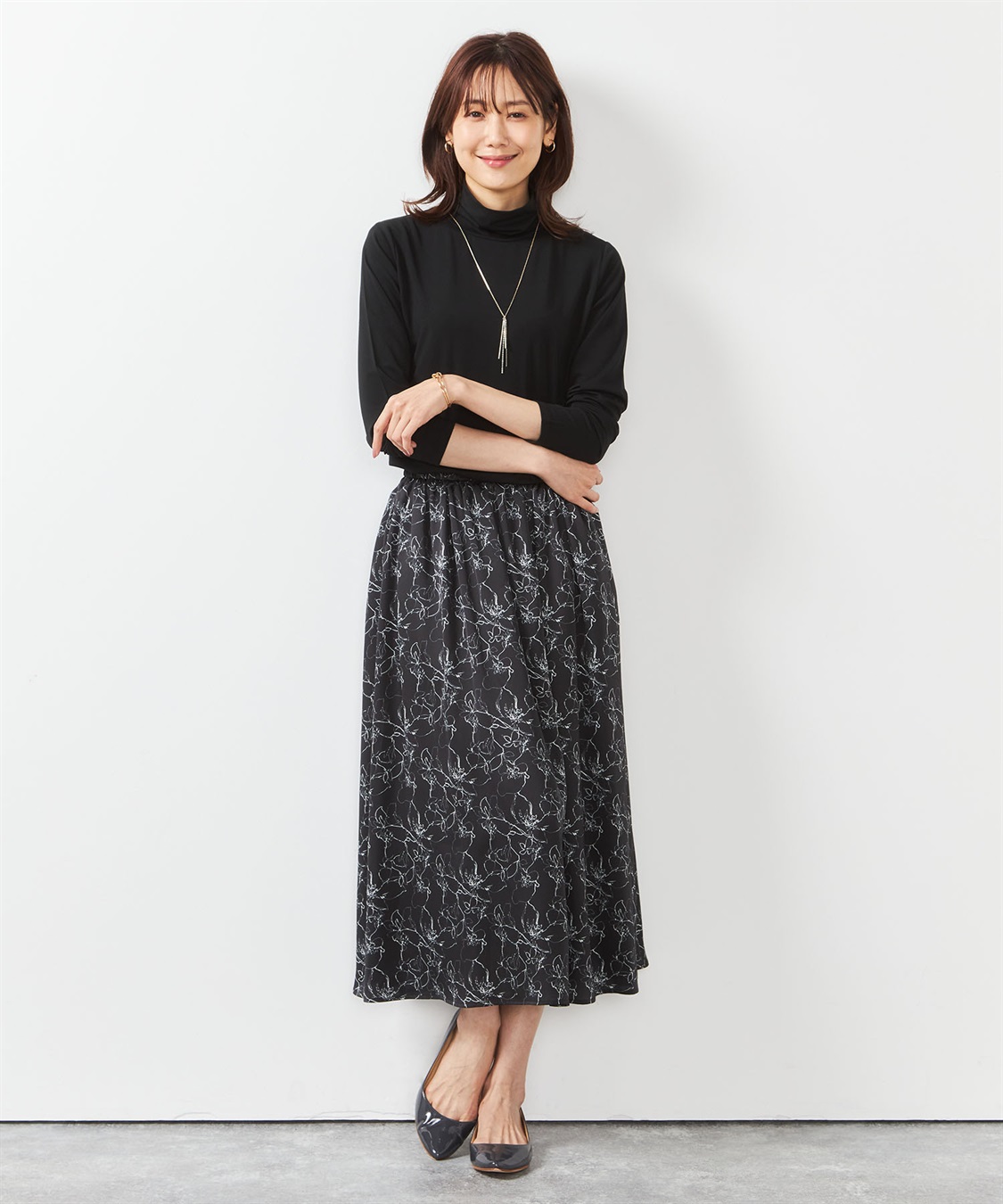 A/C DESIGN BY ALPHA CUBIC プリントギャザースカート_sub_7