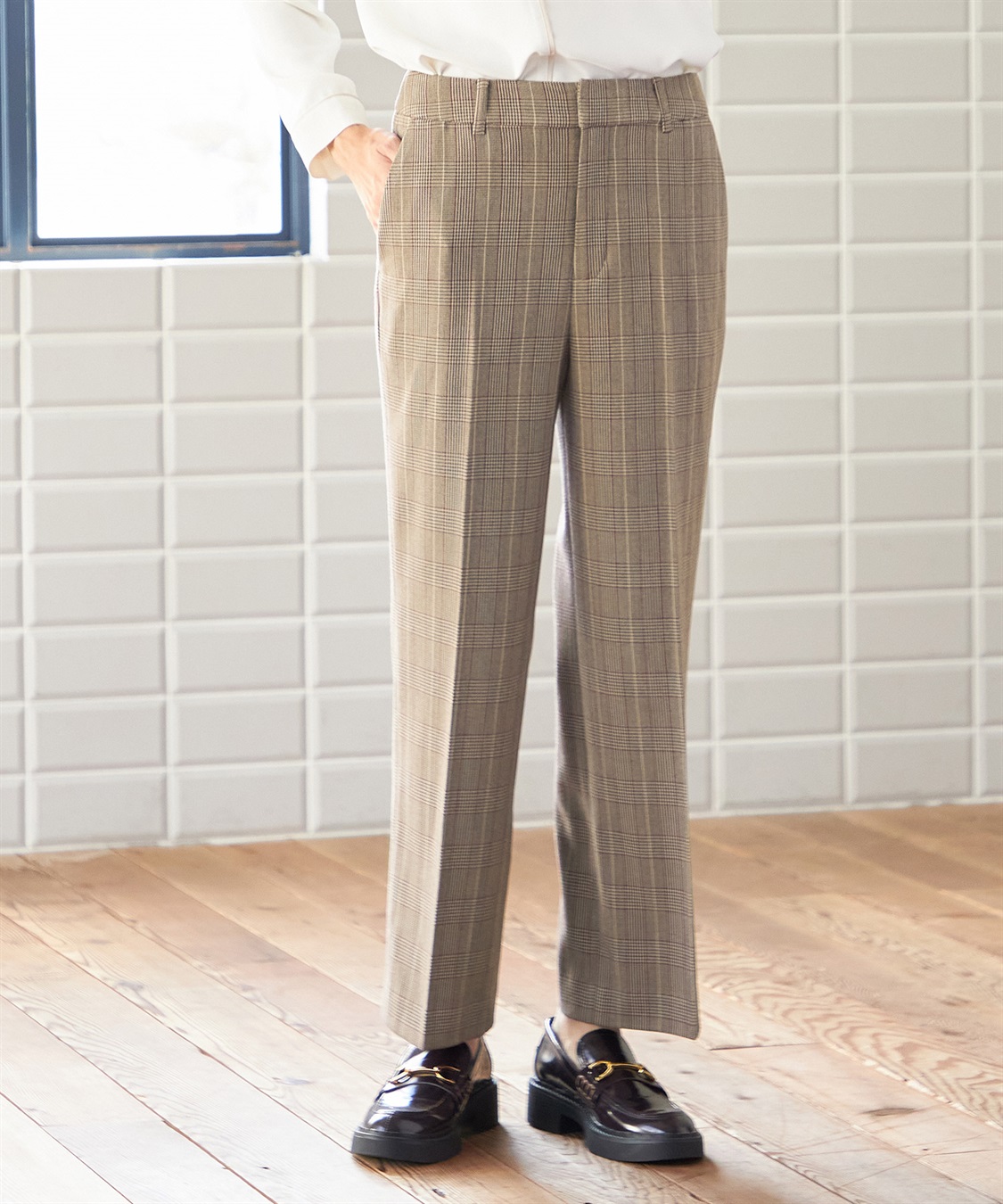 ローズオイル加工ワイドパンツ A/C DESIGN BY ALPHA CUBIC