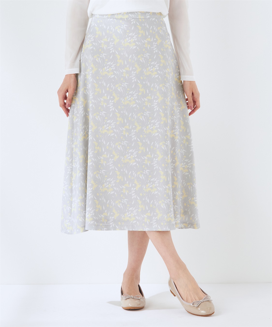 A/C DESIGN BY ALPHA CUBIC フラワープリントスカート_sub_1