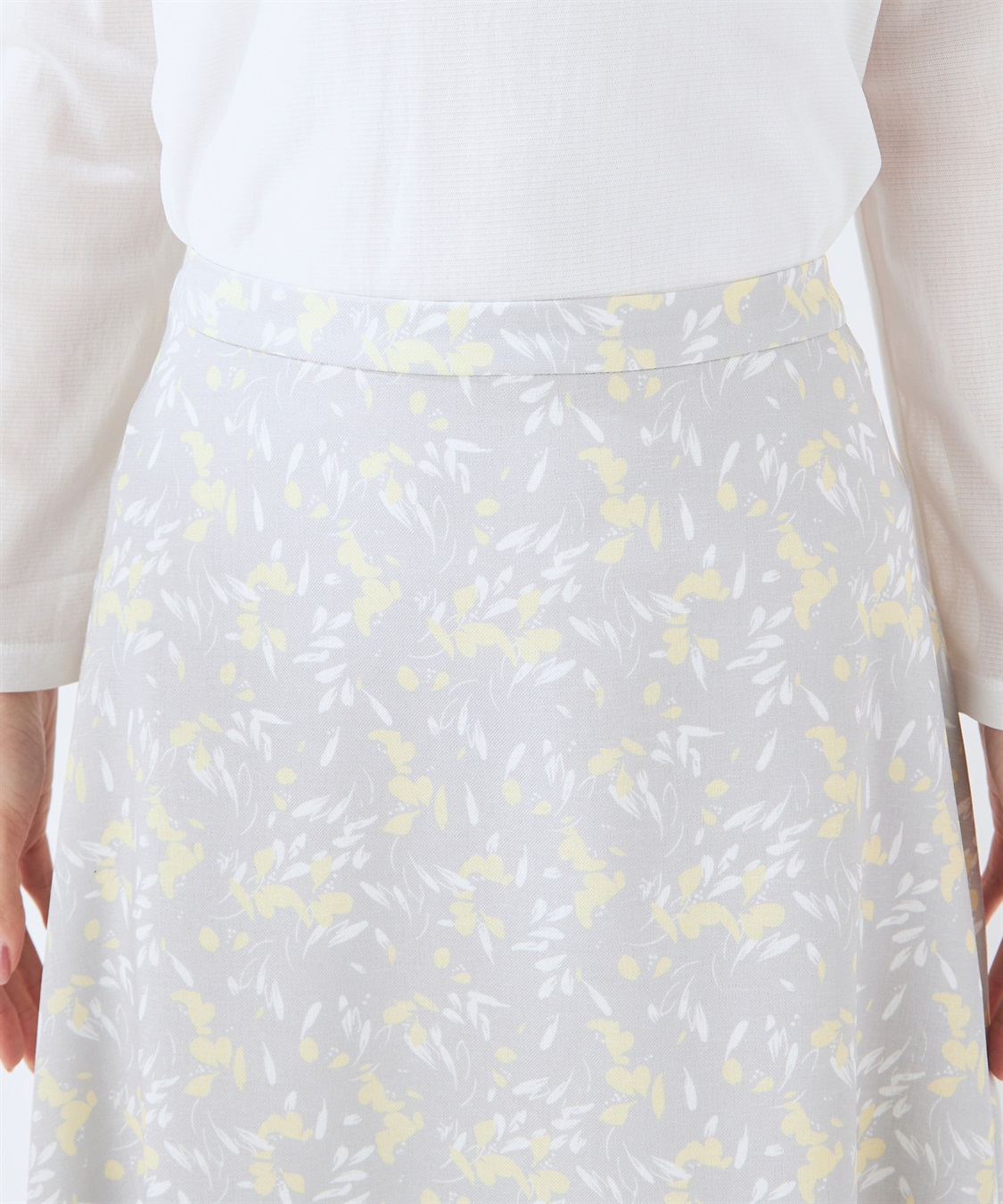 フラワープリントスカート A/C DESIGN BY ALPHA CUBIC｜クロス