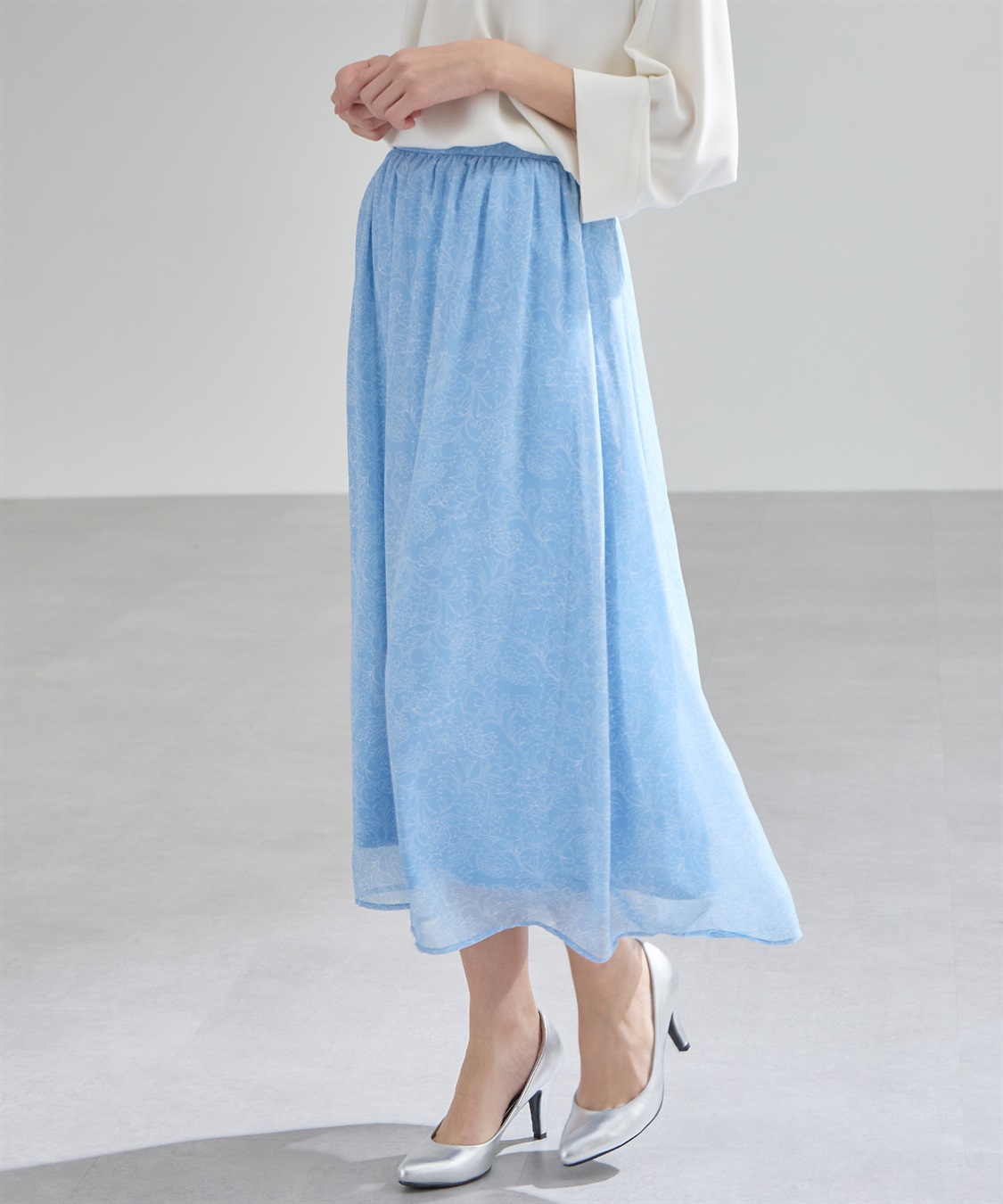 A/C DESIGN BY ALPHA CUBIC プリントフレアスカート_sub_4