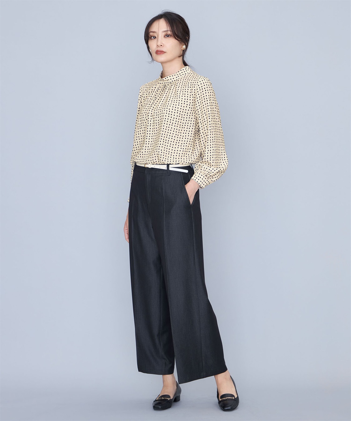 A/C DESIGN BY ALPHA CUBIC デニム調ワイドパンツ_sub_13