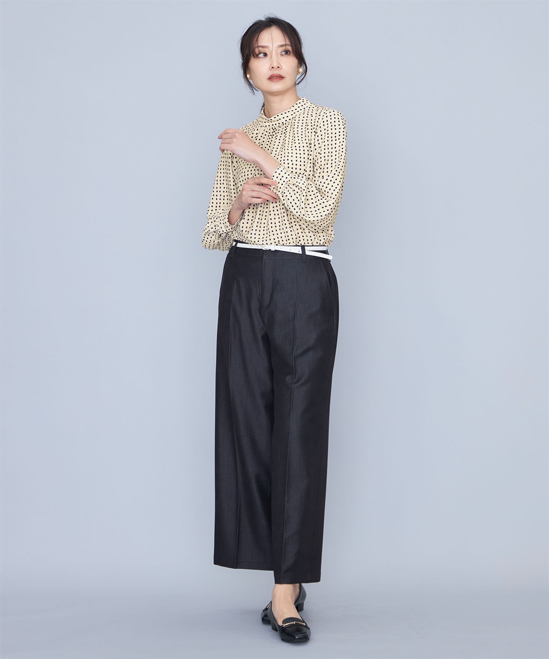 A/C DESIGN BY ALPHA CUBIC デニム調ワイドパンツ_sub_14