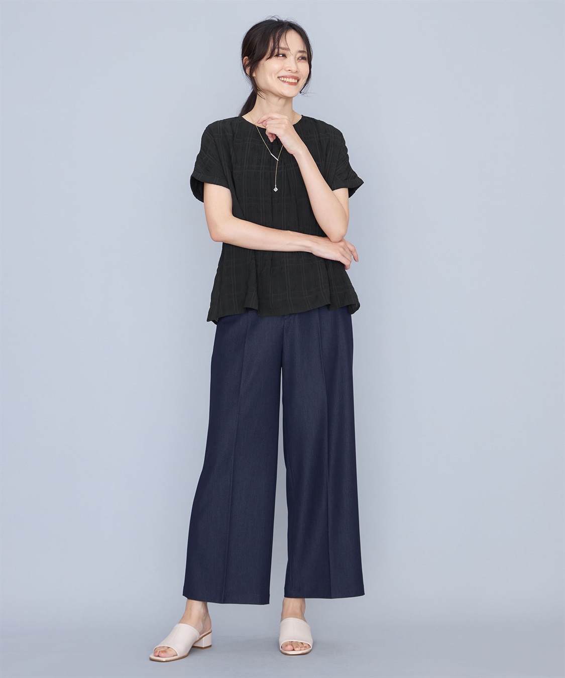 A/C DESIGN BY ALPHA CUBIC デニム調ワイドパンツ_sub_17