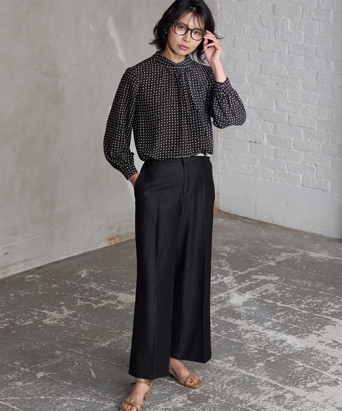 A/C DESIGN BY ALPHA CUBIC デニム調ワイドパンツ_sub_19