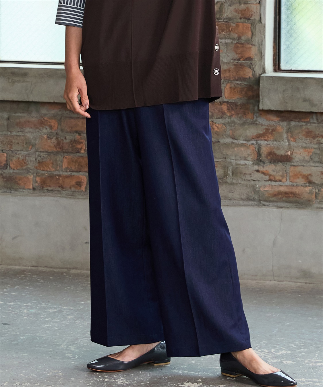 A/C DESIGN BY ALPHA CUBIC デニム調ワイドパンツ_sub_21