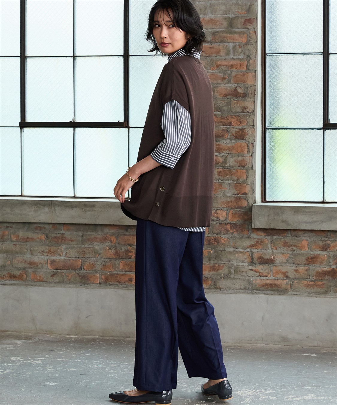 A/C DESIGN BY ALPHA CUBIC デニム調ワイドパンツ_sub_23