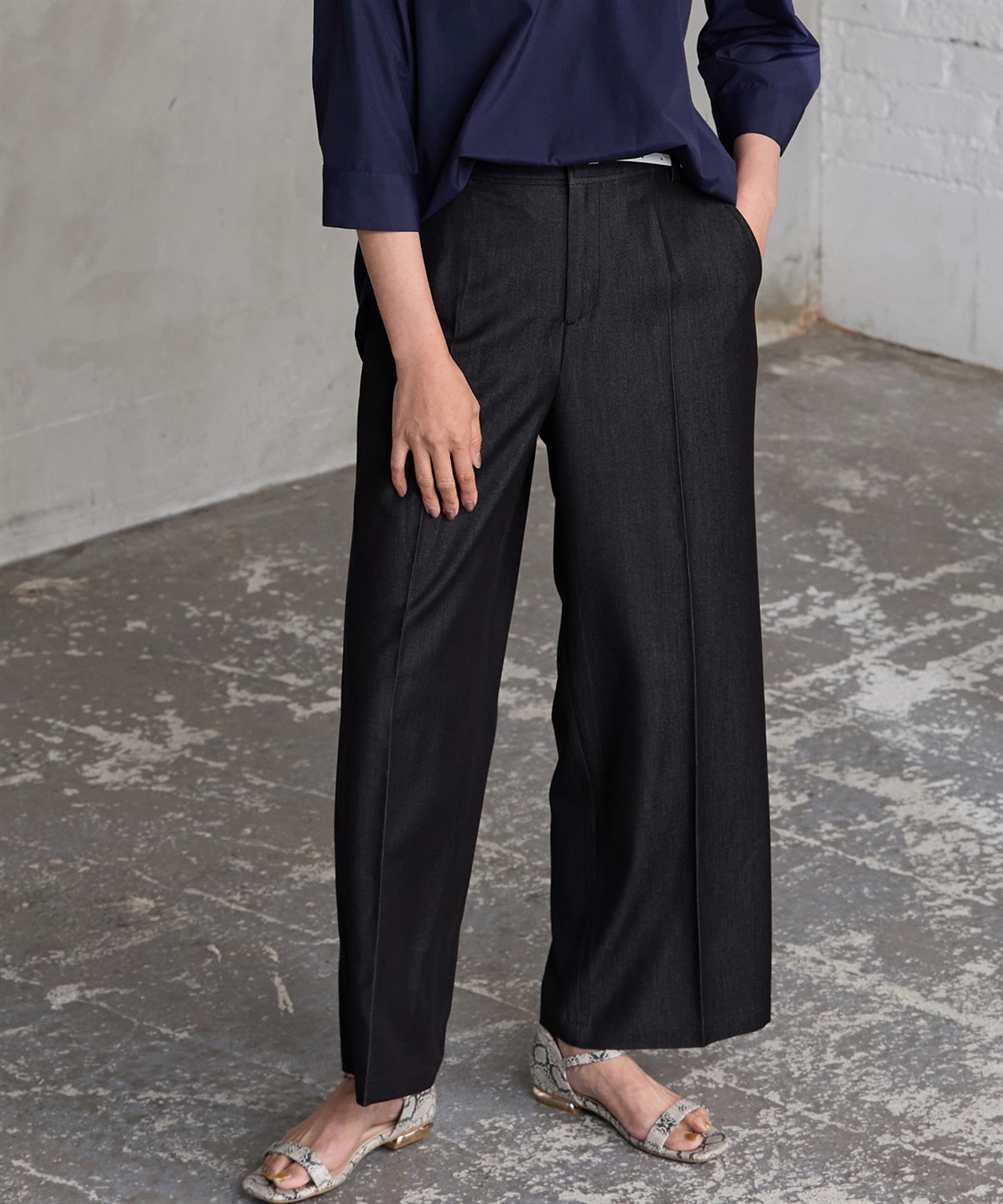 A/C DESIGN BY ALPHA CUBIC デニム調ワイドパンツ_sub_27