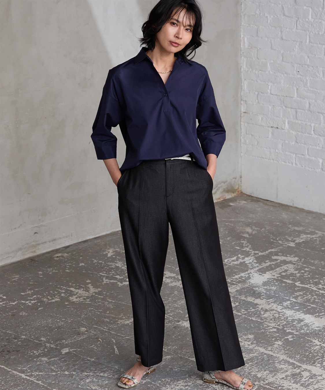 A/C DESIGN BY ALPHA CUBIC デニム調ワイドパンツ_sub_28