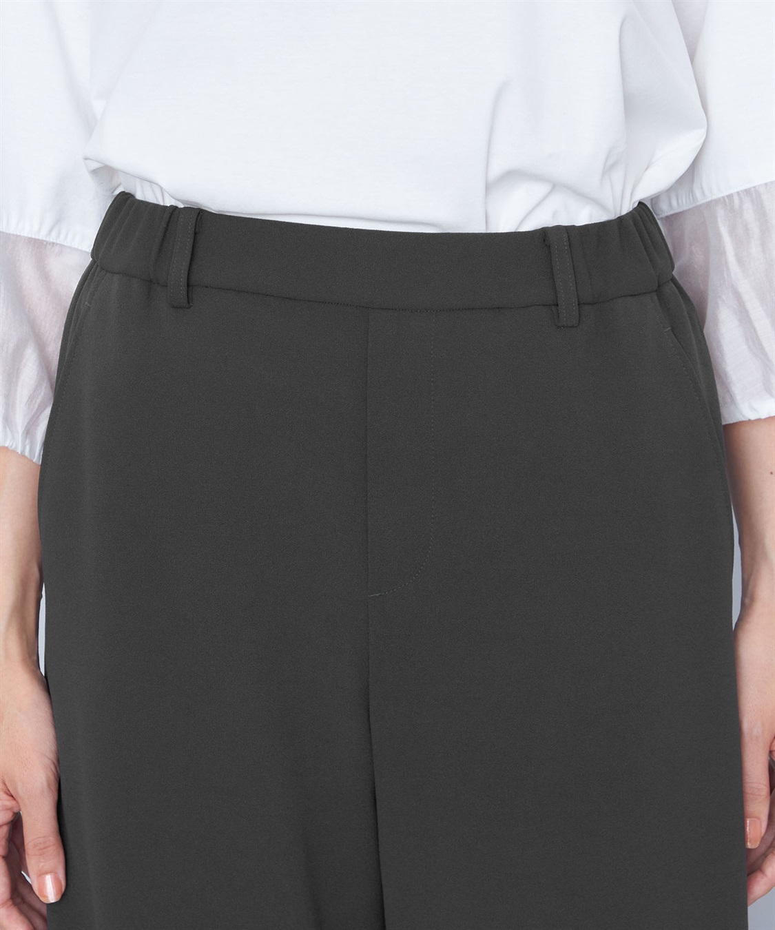 A/C DESIGN BY ALPHA CUBIC 【セットアップ対応】ジョーゼットワイドパンツ_sub_5