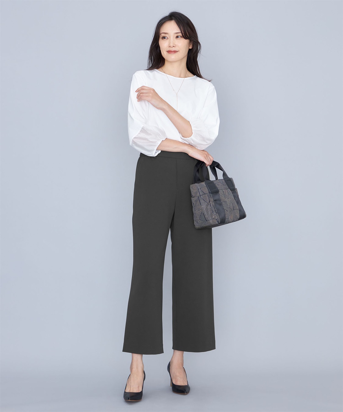 A/C DESIGN BY ALPHA CUBIC 【セットアップ対応】ジョーゼットワイドパンツ_sub_11