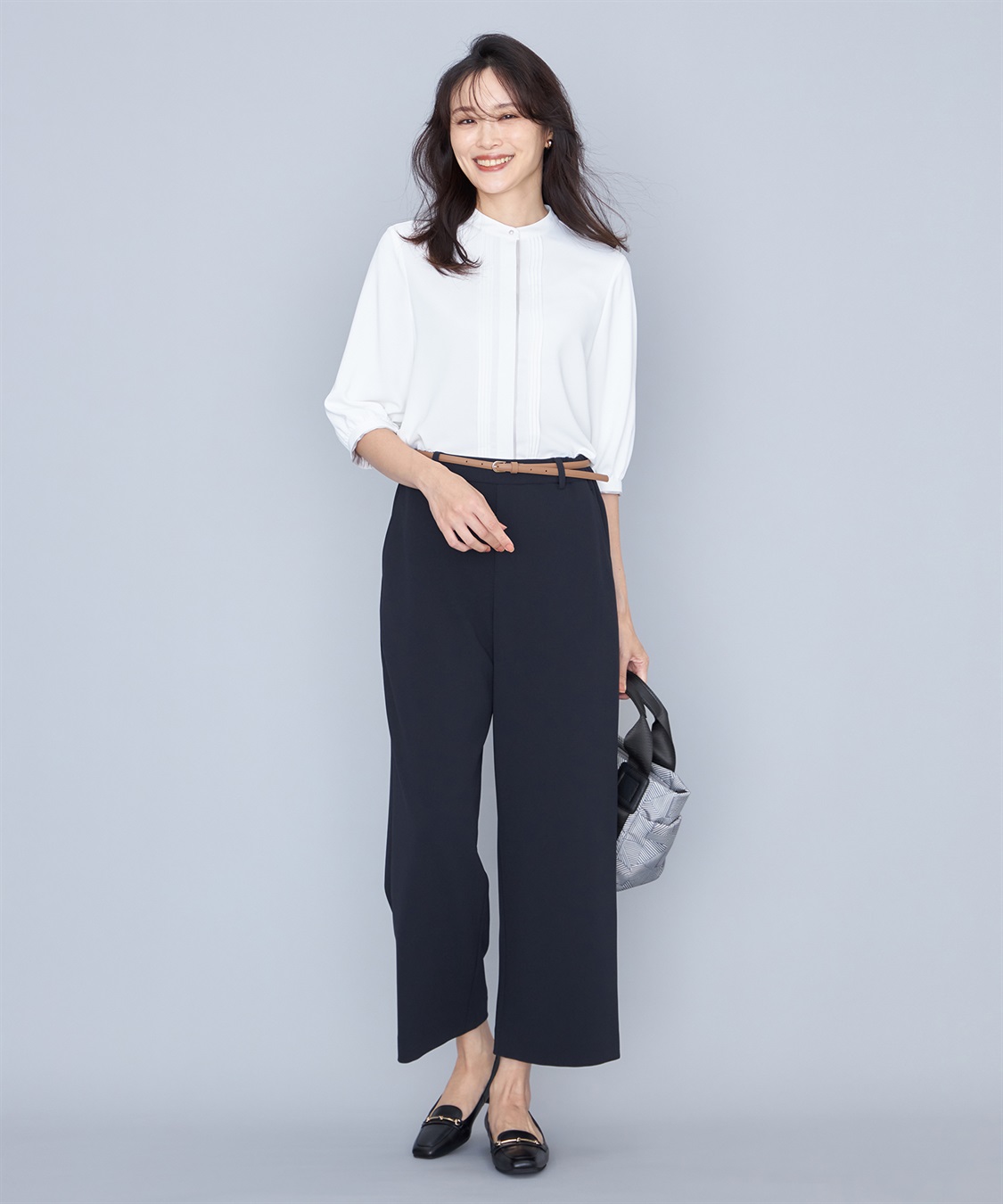 A/C DESIGN BY ALPHA CUBIC 【セットアップ対応】ジョーゼットワイドパンツ_sub_14