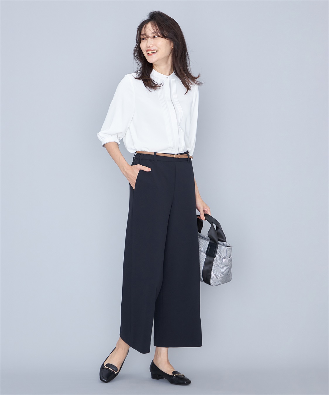 A/C DESIGN BY ALPHA CUBIC 【セットアップ対応】ジョーゼットワイドパンツ_sub_15