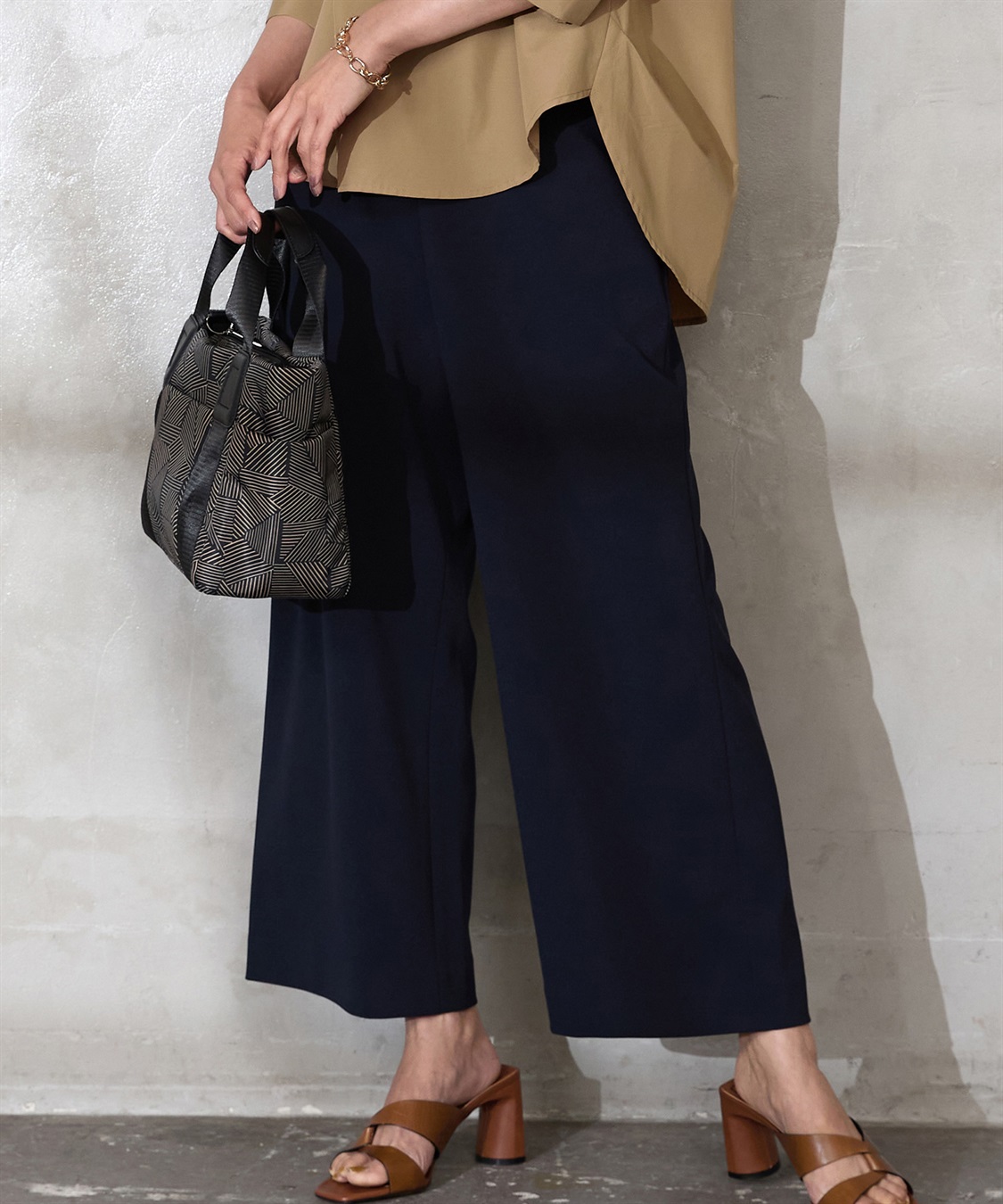 A/C DESIGN BY ALPHA CUBIC 【セットアップ対応】ジョーゼットワイドパンツ_sub_18