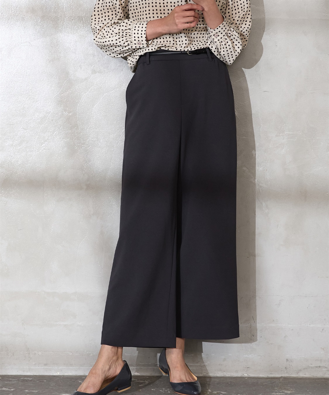 A/C DESIGN BY ALPHA CUBIC 【セットアップ対応】ジョーゼットワイドパンツ_sub_24