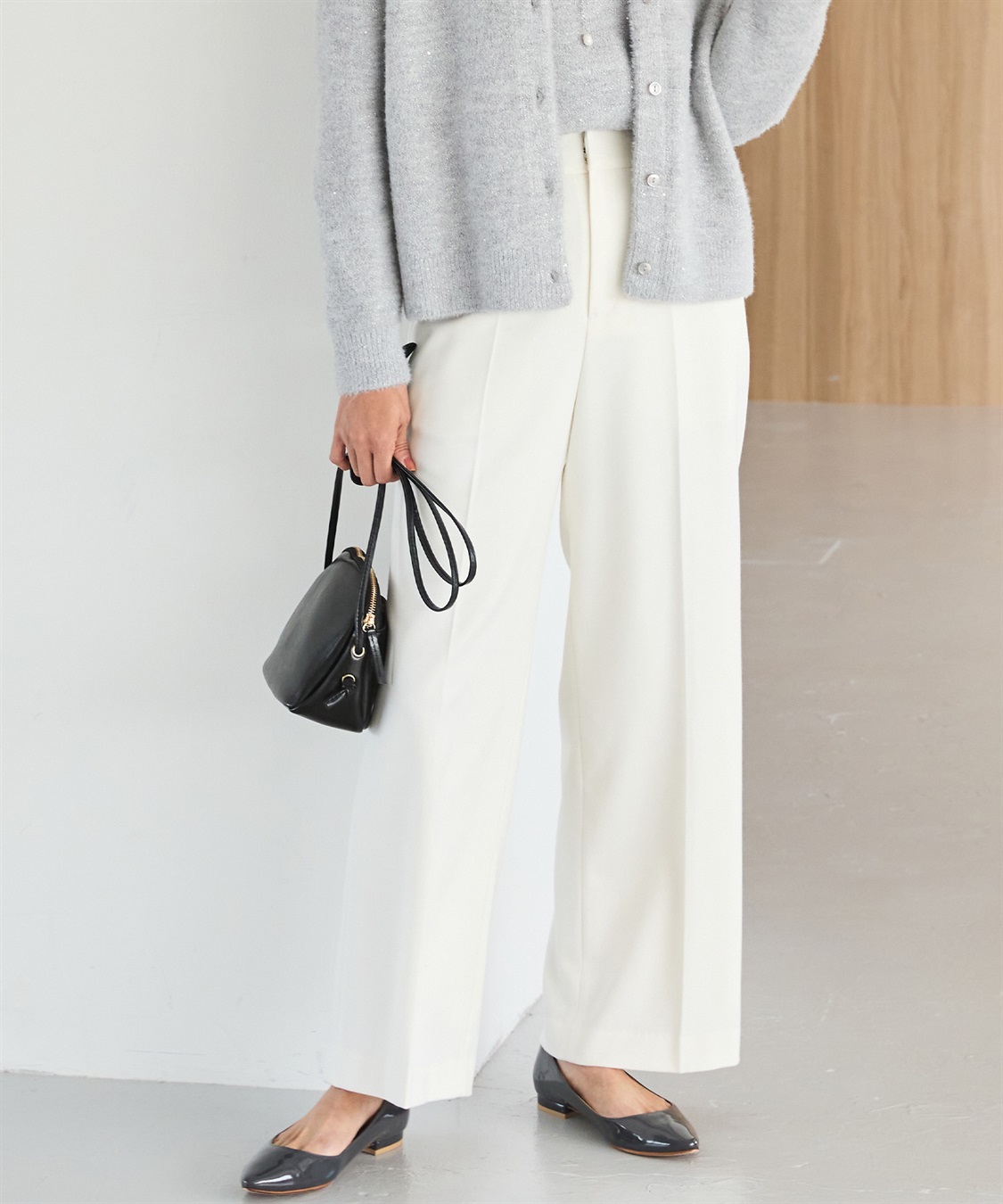 A/C DESIGN BY ALPHA CUBIC ローズ加工ワイドパンツ_sub_2