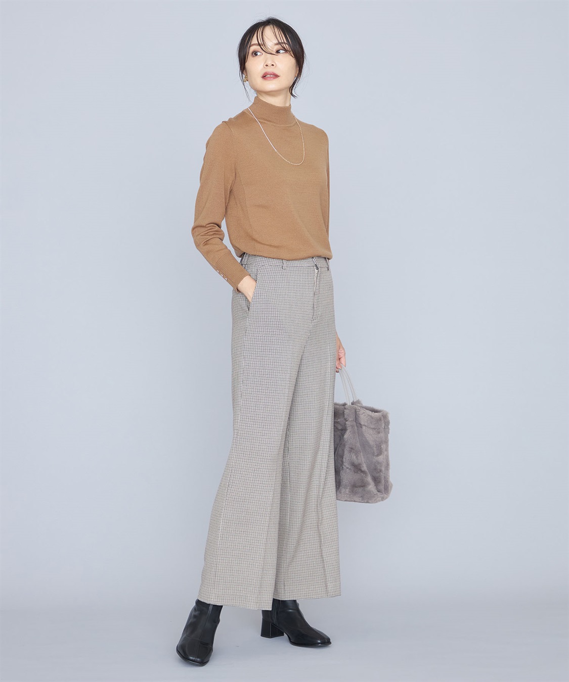 A/C DESIGN BY ALPHA CUBIC ローズ加工ワイドパンツ_sub_15