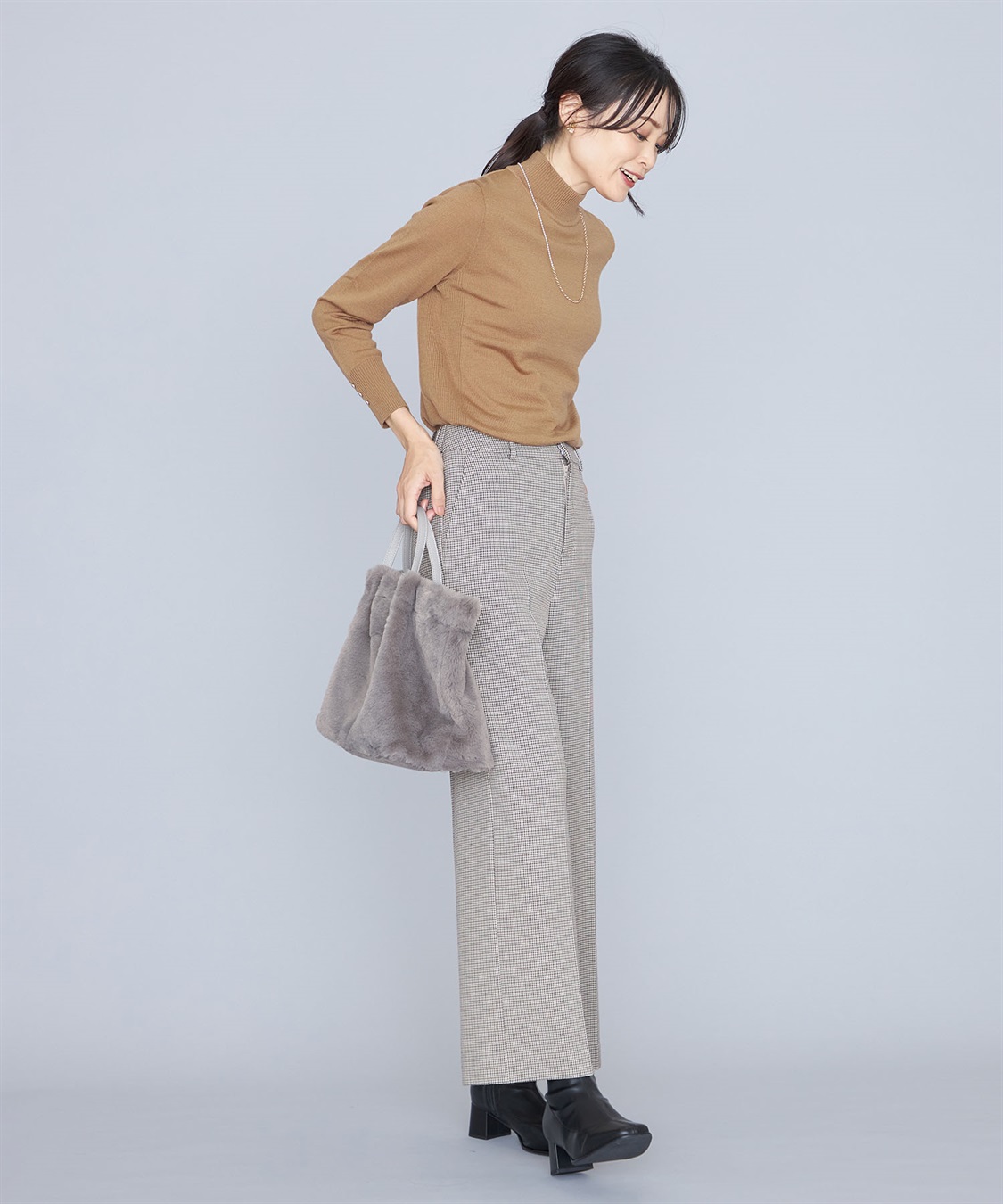 A/C DESIGN BY ALPHA CUBIC ローズ加工ワイドパンツ_sub_16