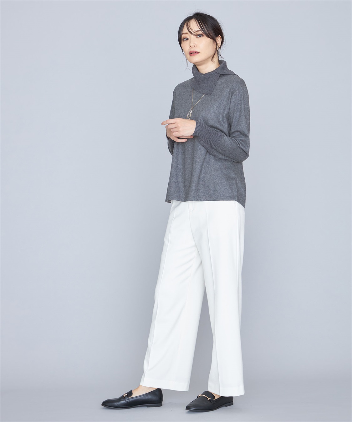 A/C DESIGN BY ALPHA CUBIC ローズ加工ワイドパンツ_sub_20