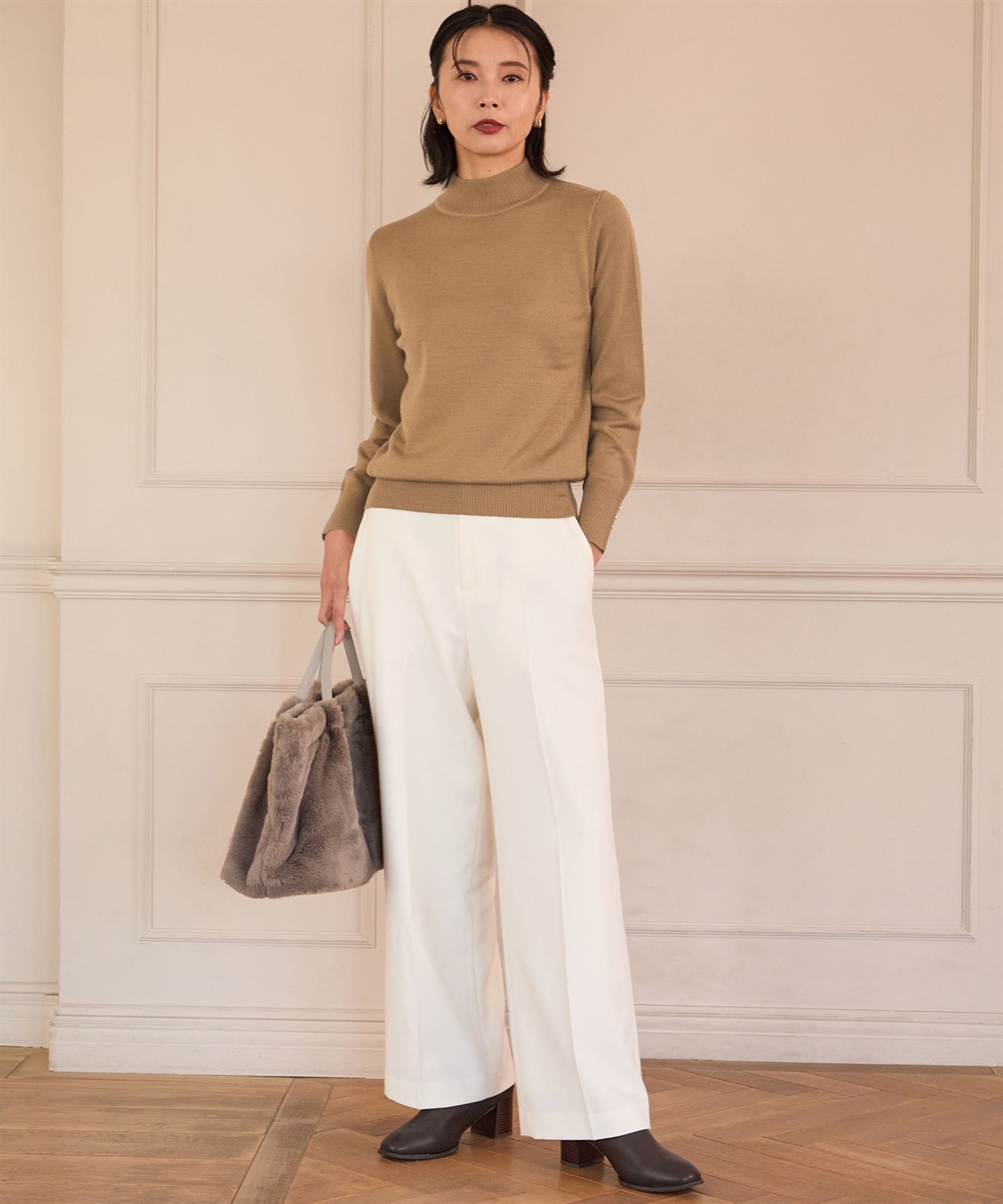 A/C DESIGN BY ALPHA CUBIC ローズ加工ワイドパンツ_sub_28