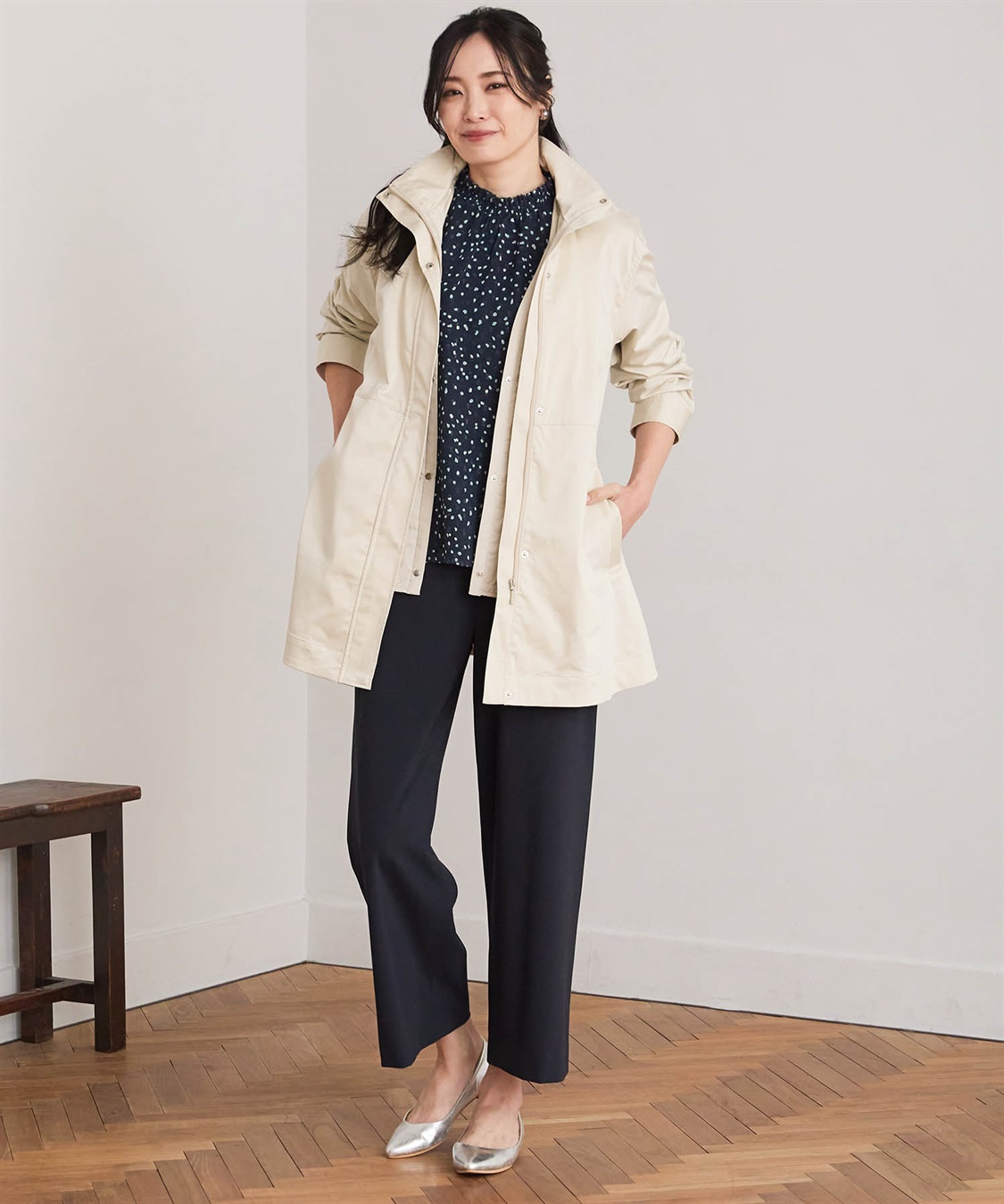 A/C DESIGN BY ALPHA CUBIC セミワイドパンツ【美モーションシリーズ・後ろウエストゴム】_sub_13