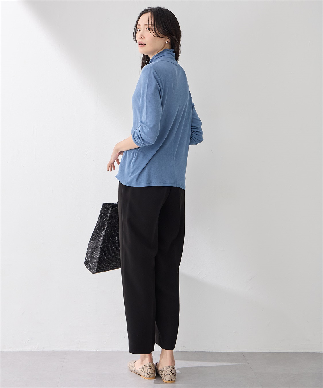 A/C DESIGN BY ALPHA CUBIC ストレッチワイドパンツ【美モーションシリーズ・後ろウエストゴム】_sub_8