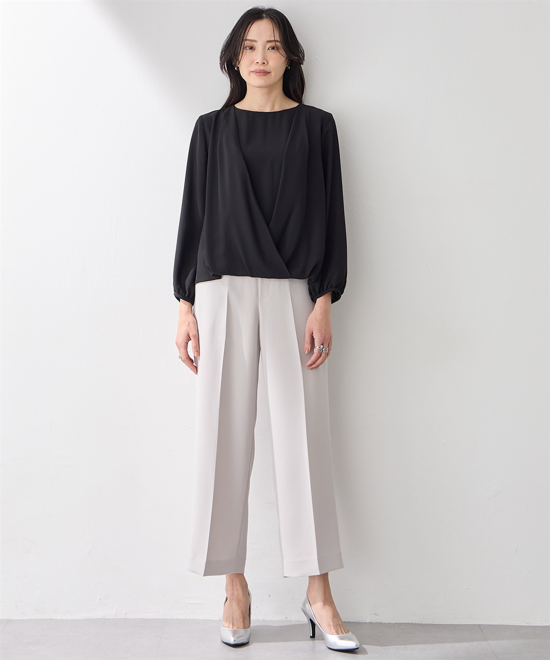 A/C DESIGN BY ALPHA CUBIC ストレッチワイドパンツ【美モーションシリーズ・後ろウエストゴム】_sub_9