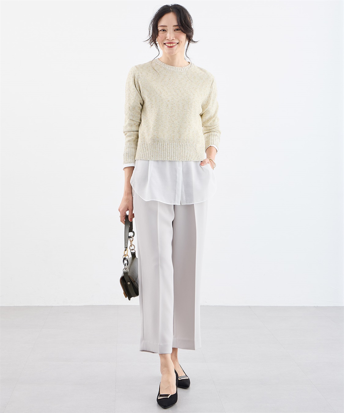 A/C DESIGN BY ALPHA CUBIC ストレッチワイドパンツ【美モーションシリーズ・後ろウエストゴム】_sub_12