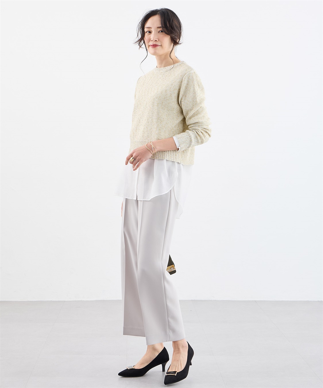 A/C DESIGN BY ALPHA CUBIC ストレッチワイドパンツ【美モーションシリーズ・後ろウエストゴム】_sub_13