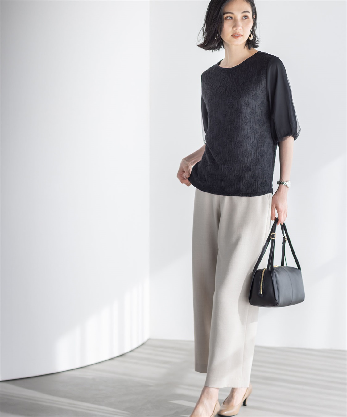 A/C DESIGN BY ALPHA CUBIC リネンライクワイドパンツ_sub_2