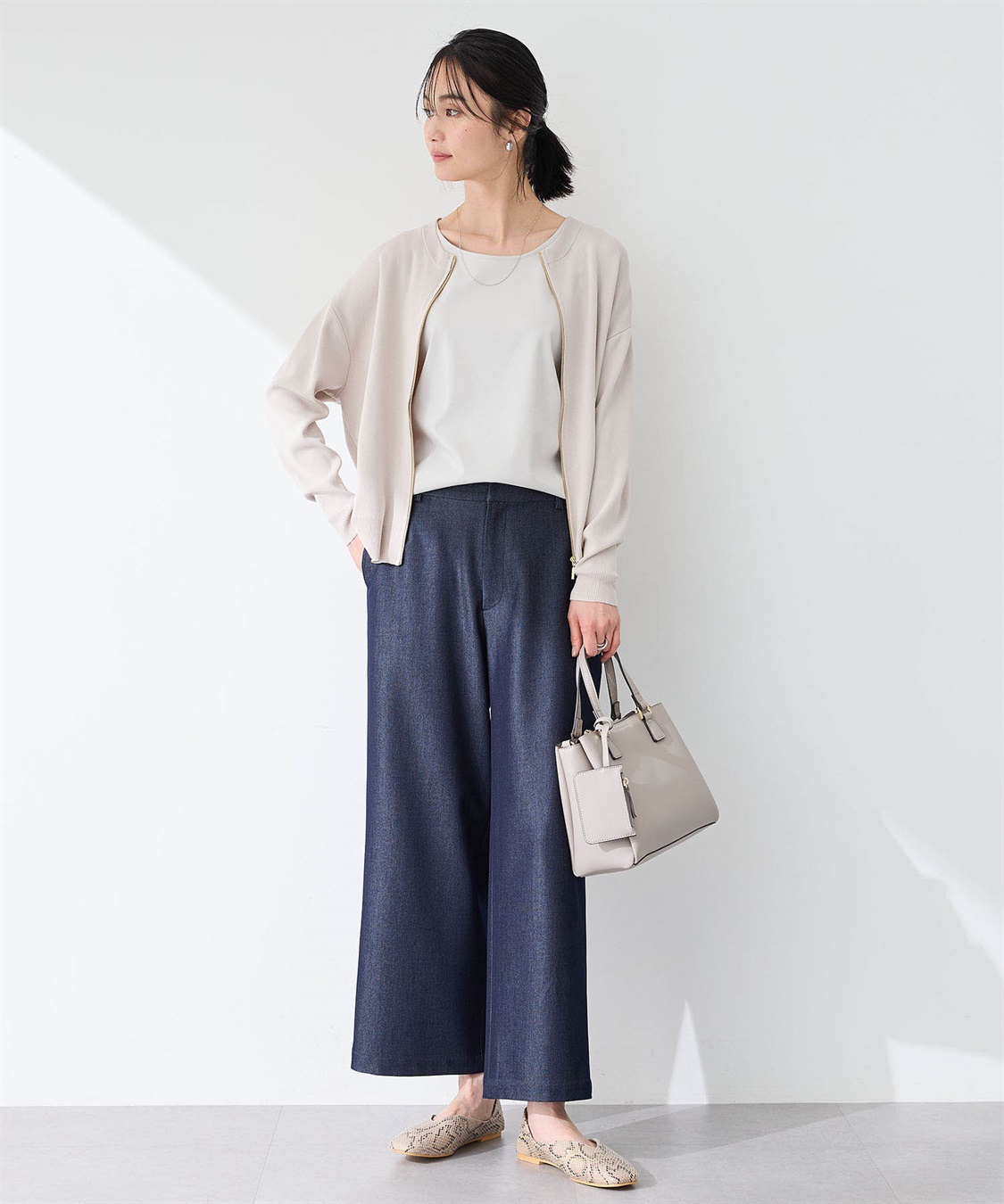 A/C DESIGN BY ALPHA CUBIC デニム風ワイドパンツ_sub_6