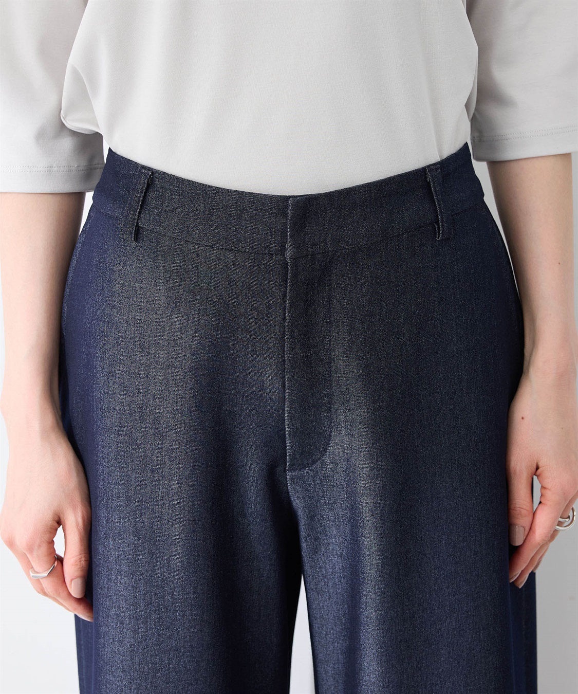 A/C DESIGN BY ALPHA CUBIC デニム風ワイドパンツ_sub_10