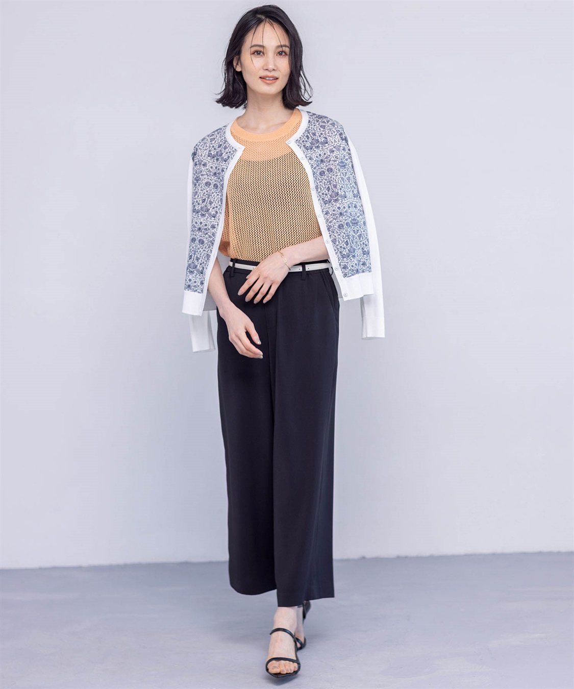 A/C DESIGN BY ALPHA CUBIC ストレッチワイドパンツ【接触冷感・UVカット・後ろウエストゴム】_sub_4