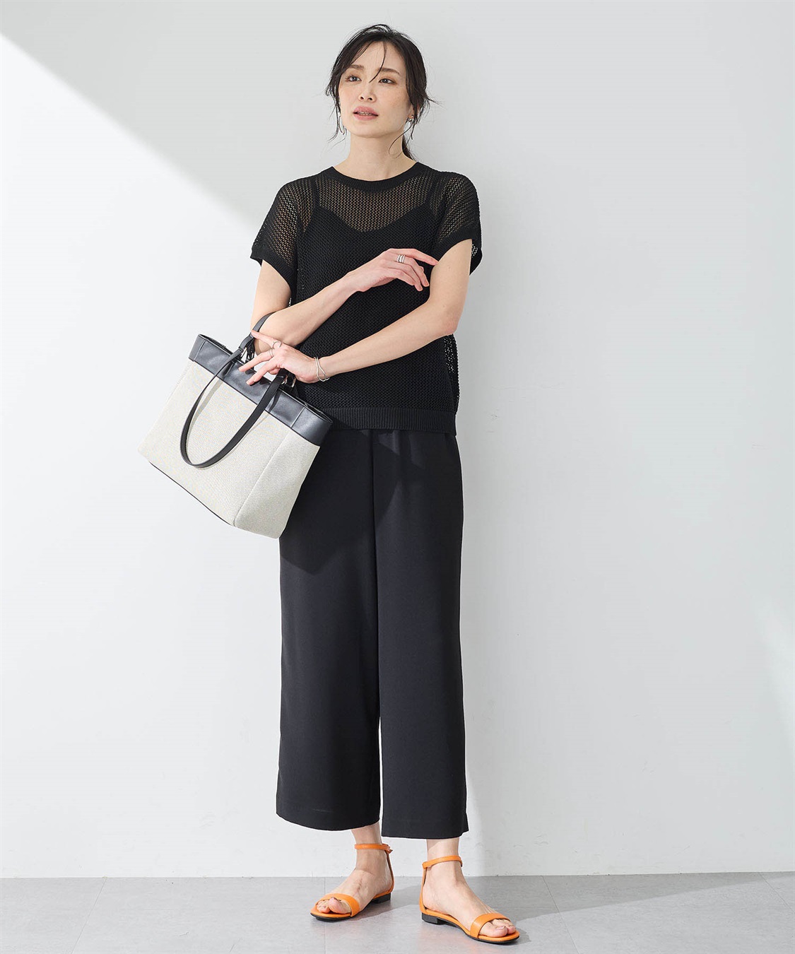 A/C DESIGN BY ALPHA CUBIC ストレッチワイドパンツ【接触冷感・UVカット・後ろウエストゴム】_sub_7