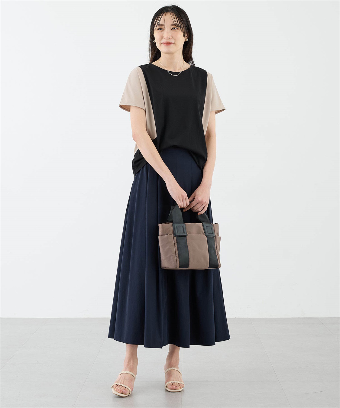 A/C DESIGN BY ALPHA CUBIC 【美モーション】ストレッチナイロンラッシュフレアスカート【接触冷感・UVカット・撥水・ウエスト後ろゴム】_sub_16