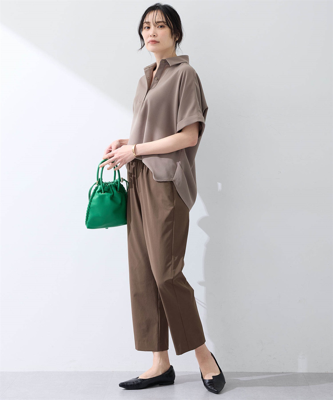 A/C DESIGN BY ALPHA CUBIC 【美モーション】ストレッチナイロンラッシュストレートパンツ【接触冷感・UVカット・撥水・ウエストゴム】_sub_3