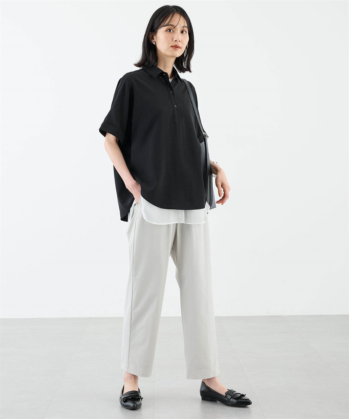 A/C DESIGN BY ALPHA CUBIC 【美モーション】ストレッチナイロンラッシュストレートパンツ【接触冷感・UVカット・撥水・ウエストゴム】_sub_6