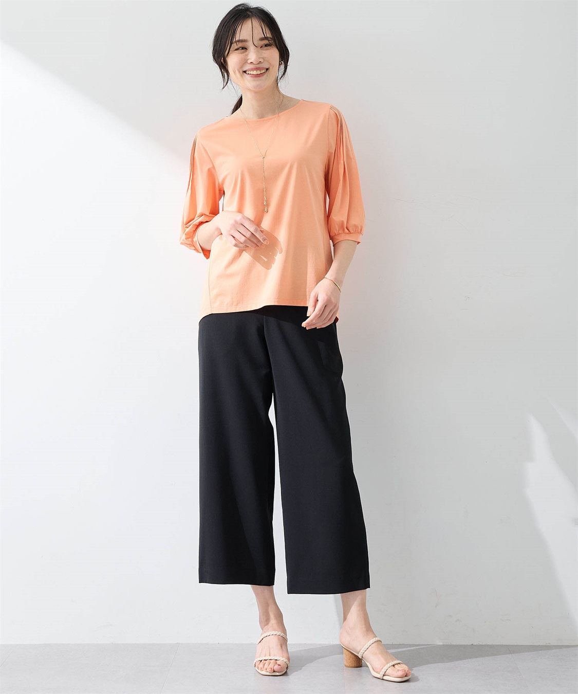 A/C DESIGN BY ALPHA CUBIC 【美モーション】トリニータストレッチワイドパンツ【接触冷感・UVカット】_sub_5