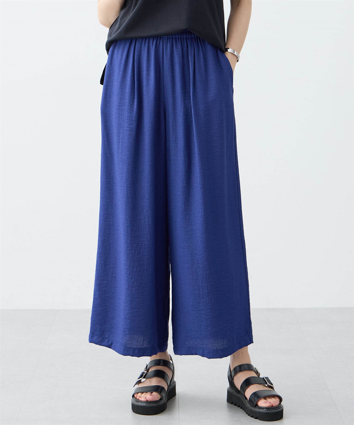 A/C DESIGN BY ALPHA CUBIC リラックスワイドパンツ【接触冷感・ウエストゴム】_sub_2