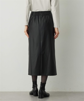 A/C DESIGN BY ALPHA CUBIC フェイクレザーロングスカート_subthumb_2