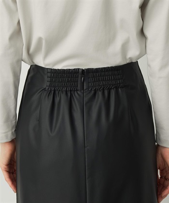 A/C DESIGN BY ALPHA CUBIC フェイクレザーロングスカート_subthumb_6