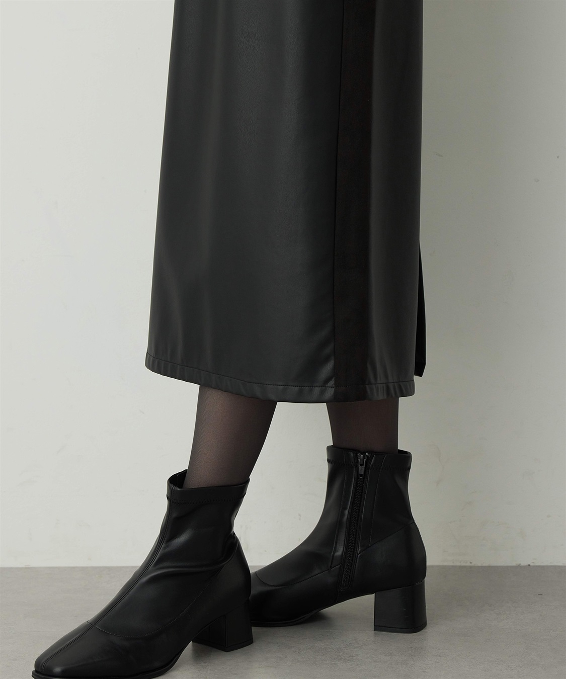 A/C DESIGN BY ALPHA CUBIC フェイクレザーロングスカート_sub_8