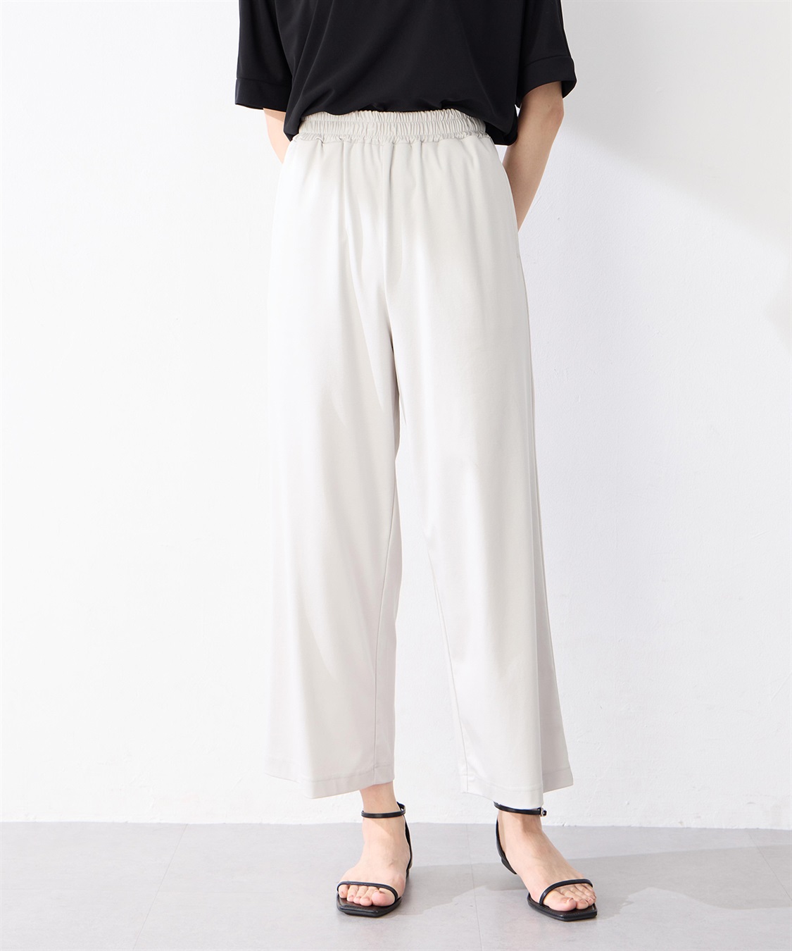 A/C DESIGN BY ALPHA CUBIC ワイドストレートパンツ【接触冷感・UVカット】_sub_1