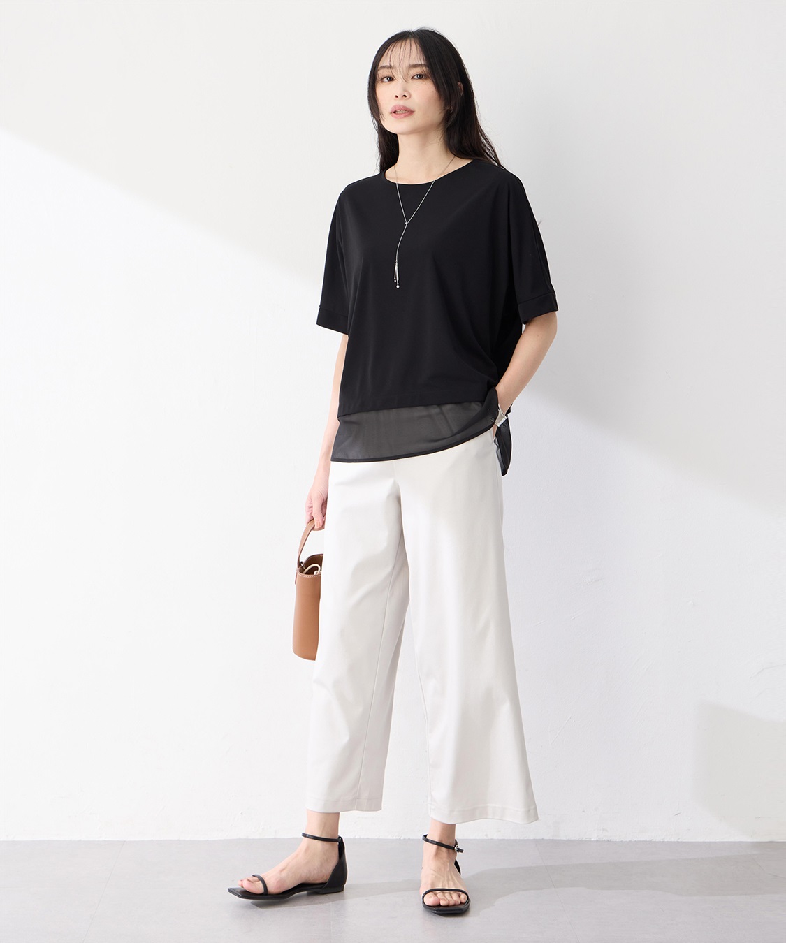 A/C DESIGN BY ALPHA CUBIC ワイドストレートパンツ【接触冷感・UVカット】_sub_5