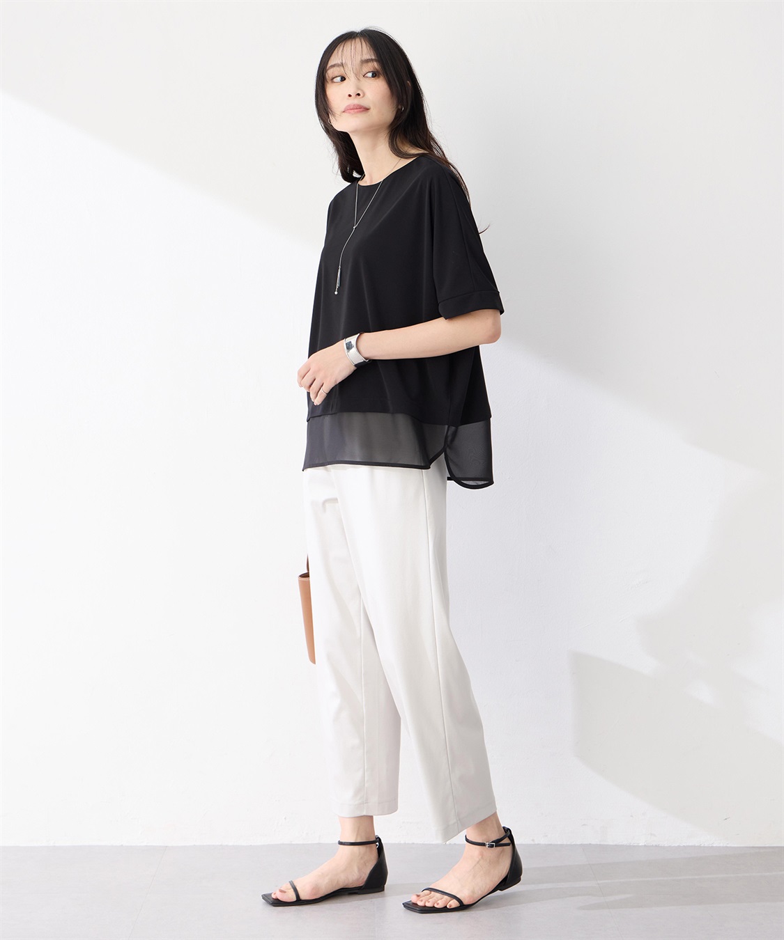 A/C DESIGN BY ALPHA CUBIC ワイドストレートパンツ【接触冷感・UVカット】_sub_7